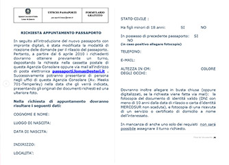 Solicitud de pasaporte italiano en Venezuela